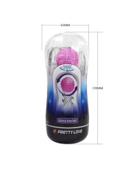 PRETTY LOVE MASTURBADOR CUP 360º TEXTURIZADO TRANSPARENTE